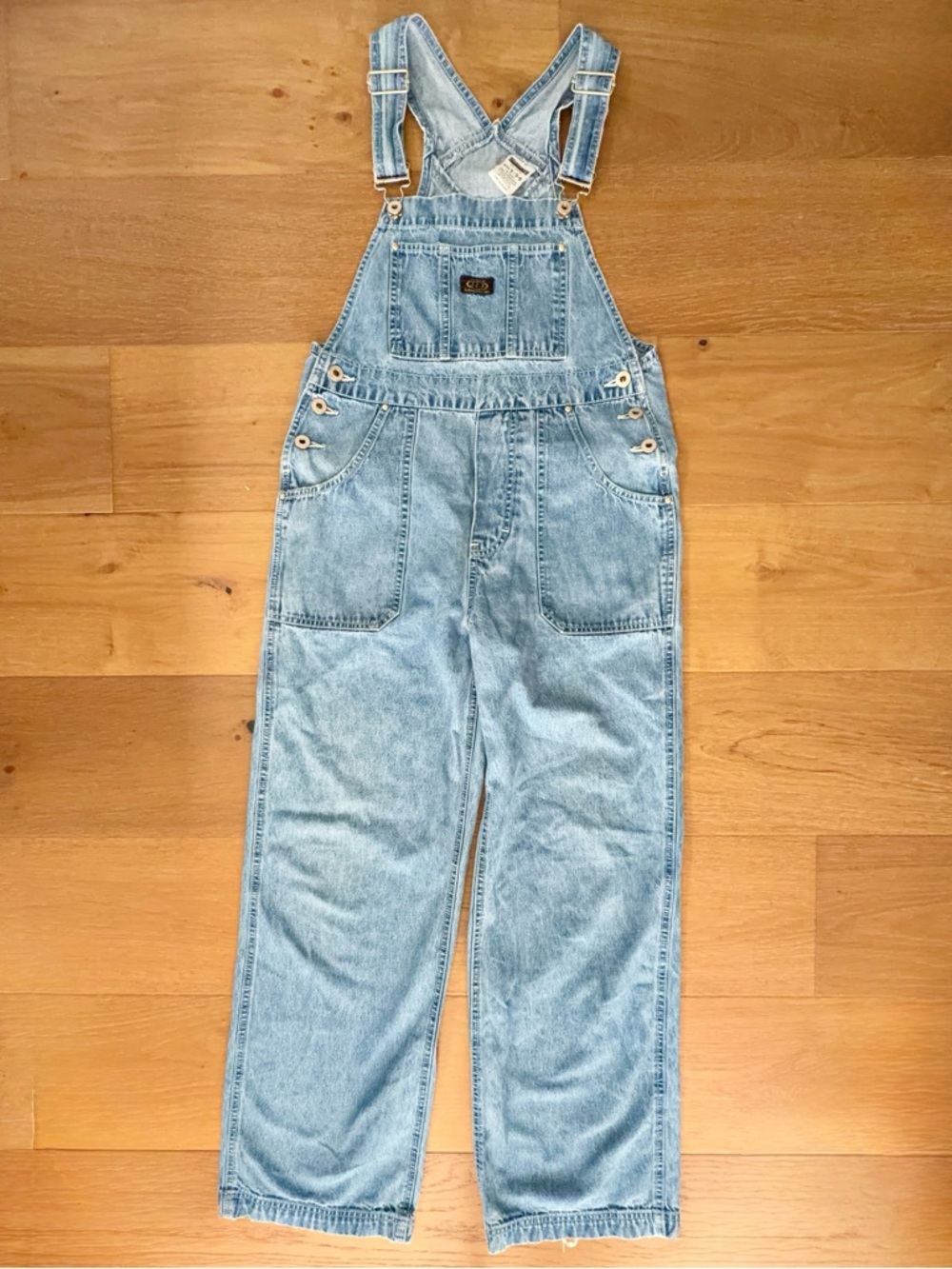 VTG Jordache Overalls 80s/90s Light Wash Blue Denim Small 3/5 Women's Juniors